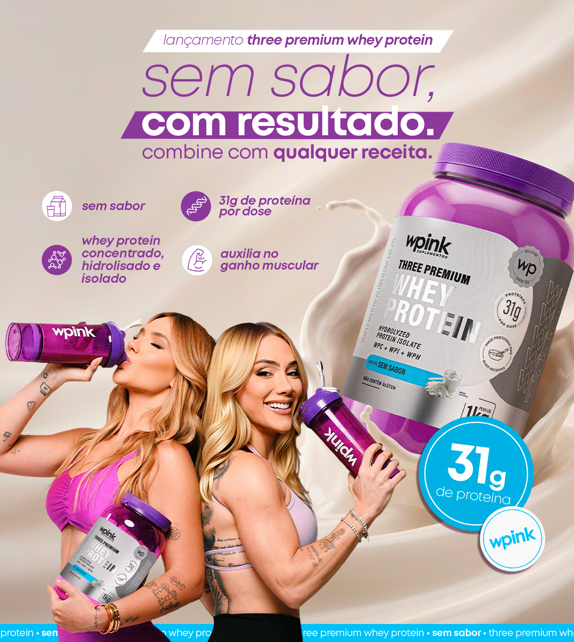 Whey sem sabor