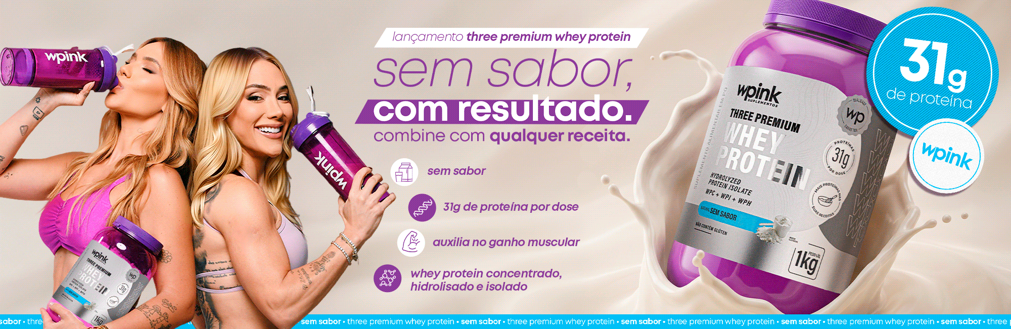 Whey sem sabor